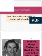 Skemp Theories: How The Theories Can Apply in Mathematics Learning? How The Theories Can Apply in Mathematics Learning?