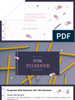 3) Titik Stasioner Suatu Fungsi Dan Jenis-Jenis Ekstrim