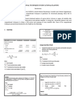 Computational Techniques in Educational Planning