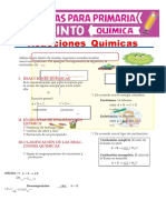 Clasificación de Las Reacciones Químicas para Quinto de Primaria