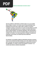 Problemas Ambientales en América Latina | PDF | Contaminación | Antártida