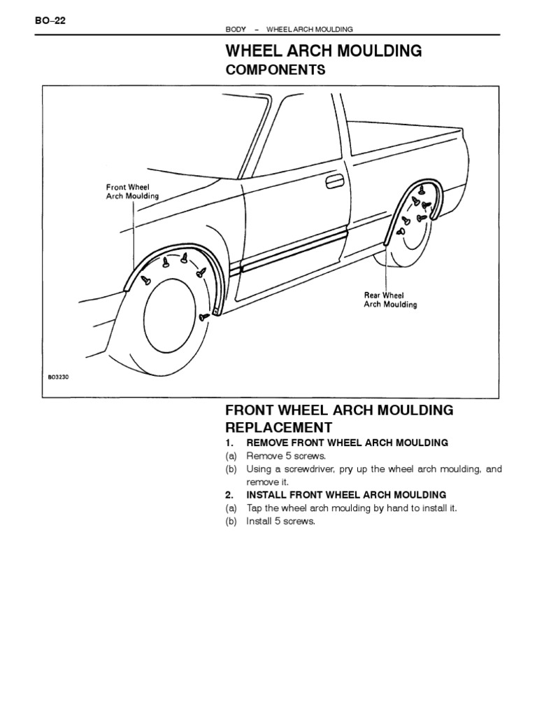 Front and Rear Wheel Arch Moulding Guide | PDF