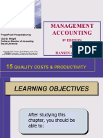 Management Accounting: Quality Costs & Productivity