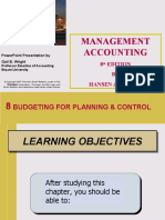 Management Accounting: Budgeting For Planning & Control