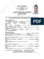 Student Individual Inventory Record Form: Commission On Higher Education Polangui Community College
