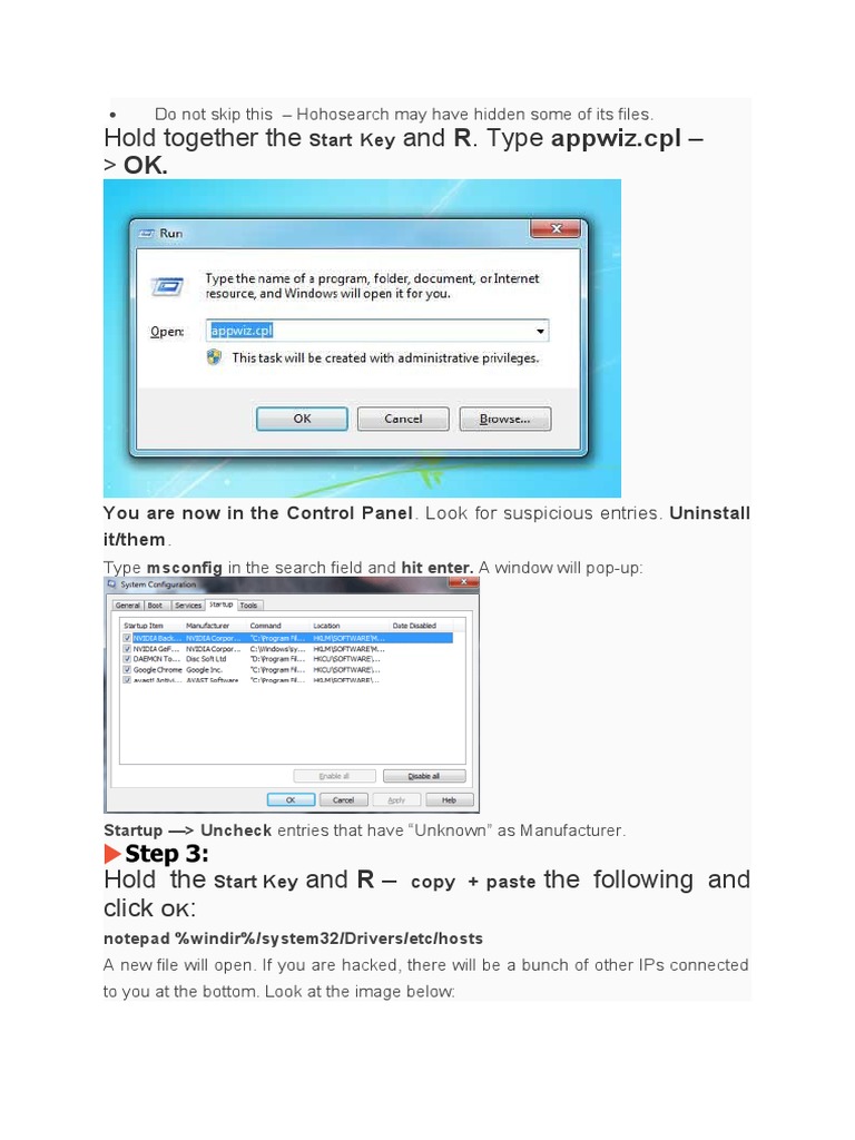 Type Appwiz.cpl