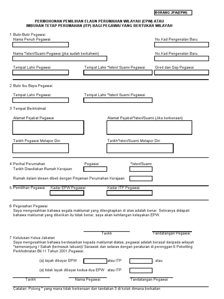 Borang Jpa Epw Pdf