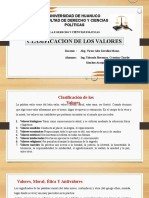 Clasificacion de Los Valores