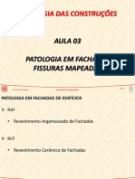 PAT - Aula 03 - Patologia em Fachadas, Fissuras Mapeadas