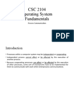 CSC 2104 Operating System Fundamentals: Process Communication