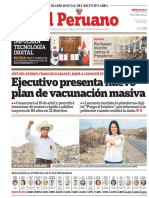 El Peruano: Ejecutivo Presenta Nuevo Plan de Vacunación Masiva