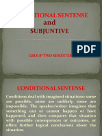 Conditional Sentense: Subjuntive