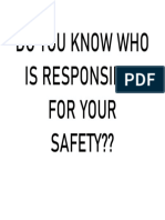 Do You Know Who Is Responsible For Your Safety