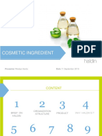 Cosmetic Ingredient: Presenter Wiedya Harda Date 11 September 2015