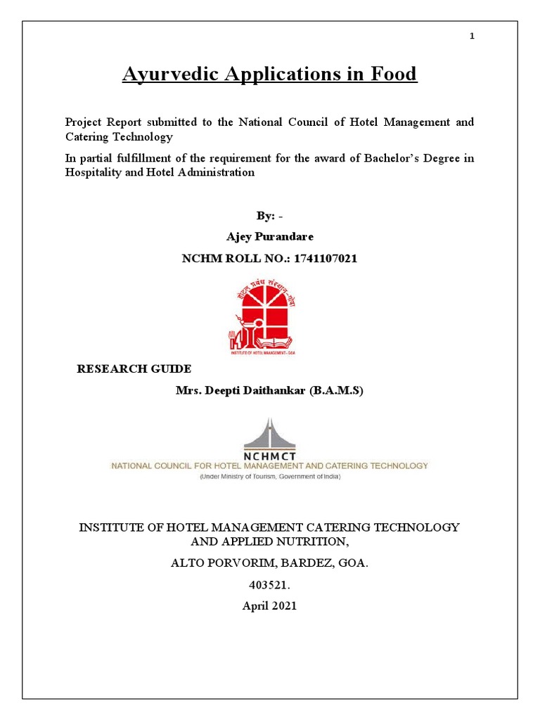 Ayurvedic Applications in Food PDF Ayurveda Foods