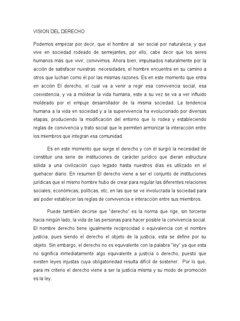 Vision Del Derecho | PDF