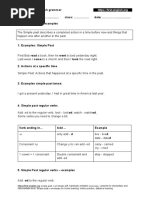 Simple Past 0 English Grammar Rules Explanations PDF