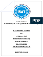University of Management & Technology
