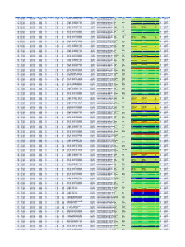 Epstein Flight Logs (Public) PDF Aviation Aircraft