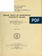 Shear Test on Reinforced Concrete Beams