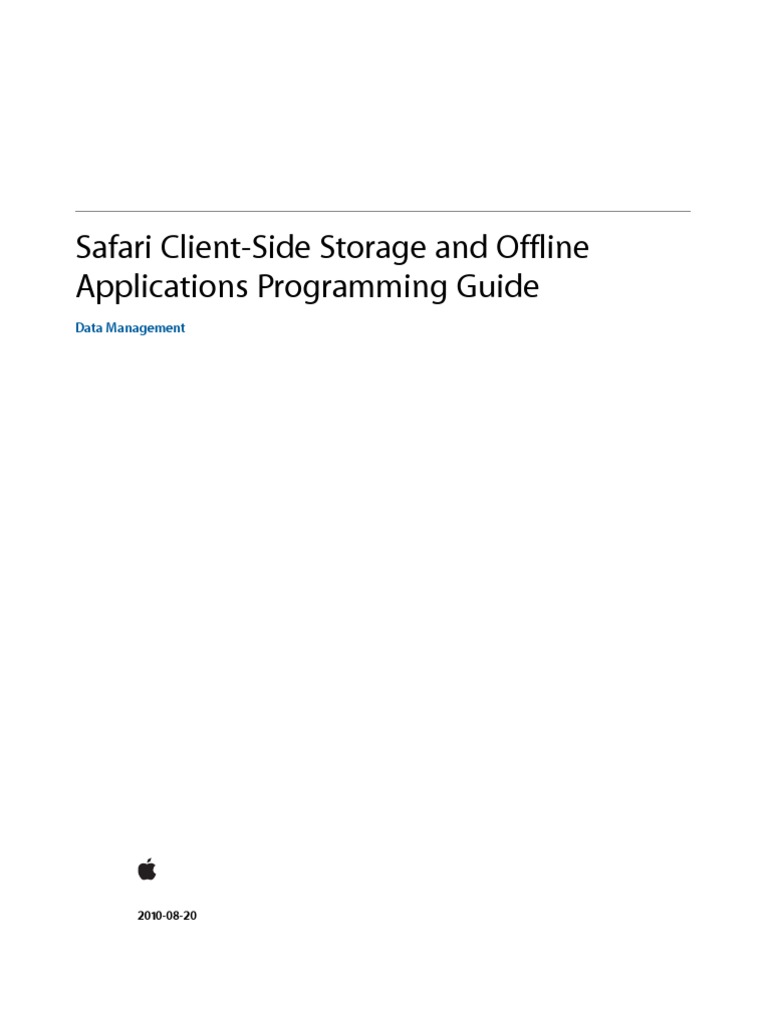 Safari Offline Storage Guide | PDF | Databases | Http Cookie