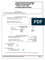 Accounting English Medium: Paper Based Revision Programme Marking Guide - Revision Paper - 37