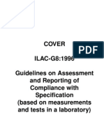Guidelines On Assessment and Reporting of Compliance With Specification