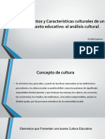 Elementos y Caracteristicas Culturales de Un Contexto Educativo El Analisis Cultural