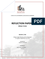 Water Crisis Reflection Paper