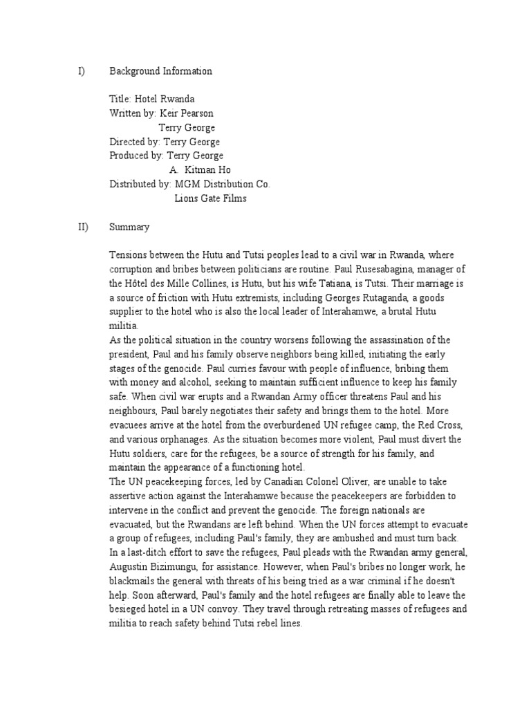 Hotel Rwanda Sociological Analysis – OSUUA