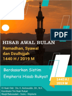 Hisab Awal Bulan Ramdhan-Syawal - Dzulhijjah 1440 H - 2019 M
