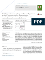 2015-Poly (Phenyl Sulfone) Anion Exchange Membranes With Pyridinium Groups For Vanadium Redox Flow Battery Applications