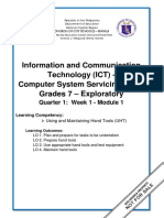 Information and Communication Technology (ICT) - Computer System Servicing (CSS) Grades 7 - Exploratory