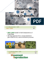 Characteristics of Living Organisms