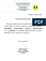 Carta de Afiliacion