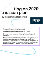 Reflecting On 2020: A Lesson Plan: by Oleksandra Sladkovska