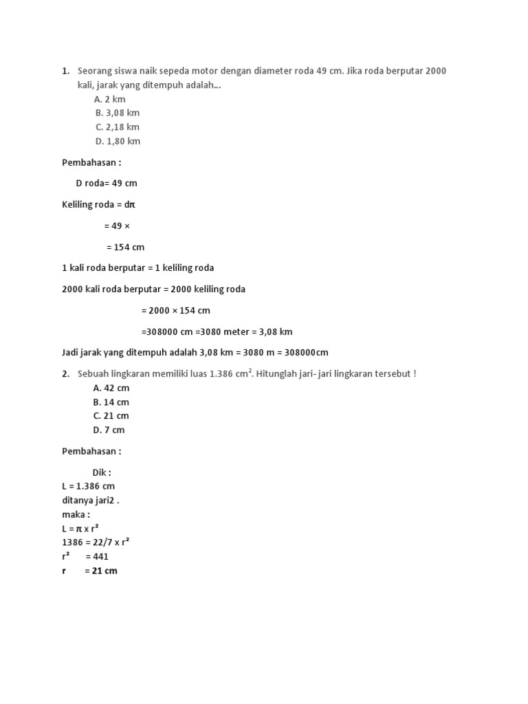 Mtk Soal Pdf
