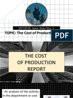 TOPIC: The Cost of Production Report: REPORTER: Sanita, Shaira Mica, V