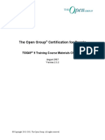 The Open Group Certification For People: Togaf 9 Training Course Materials Checklist