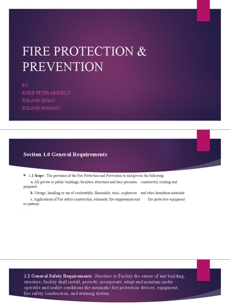 Fire Protection Standards and Guidelines | PDF | Fire Sprinkler System ...