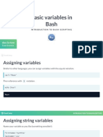 Basic Variables in Bash: Alex Scriven