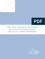 CIF - Cost, Insurance and Freight (Named Port of Destination) Incoterms® 2020 (UPDATED)