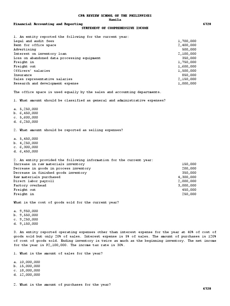 Statement of Comprehensive Income Analysis | PDF | Equity (Finance ...