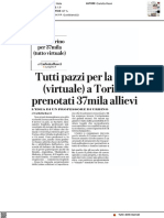 Tutti pazzi per la gita (virtuale) a Torino: prenotati 37mila allievi - La Repubblica del 21 aprile 2021