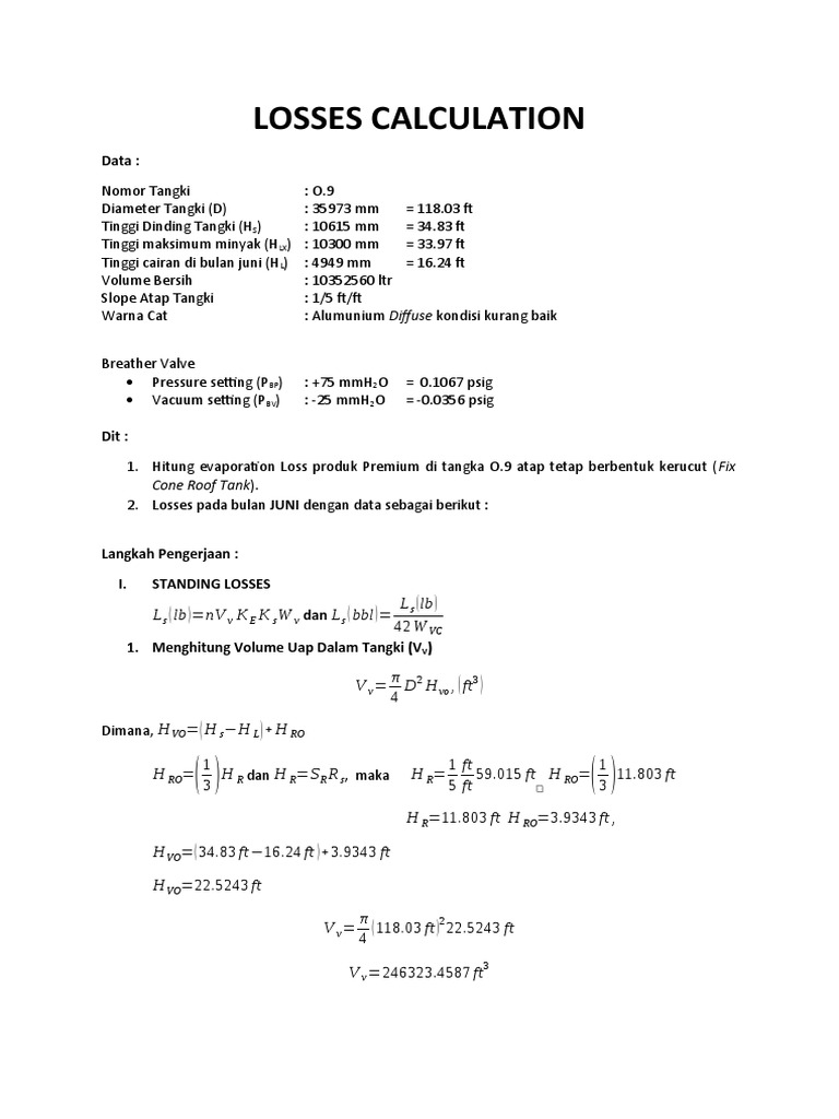 Petroleum Product Evaporation Loss Calculation Method PDF Chemistry Phases Of Matter