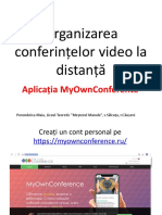 Organizarea conferințelor video MyOwnConference prez