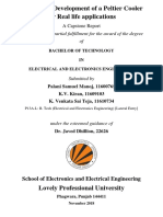 Design and Development of A Peltier Cooler For Real Life Applications