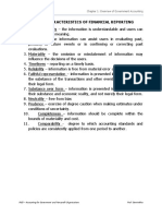 Qualitative Characteristics of Financial Reporting: Chapter 1: Overview of Government Accounting