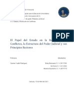 El Papel Del Estado en La Resolución de Conflictos, La Estructura Del Poder Judicial y Sus Principios Rectores