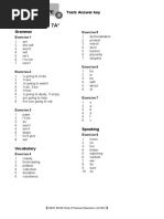 Language Test 7A : Tests Answer Key